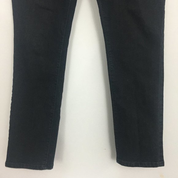 Levis Womens 10 Black Studded Embroidered Mid Rise Cotton Blend Skinny Jeans - Picture 5 of 11